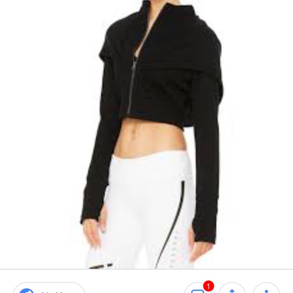 ALO Yoga Cropped Prime Jacket Small Black